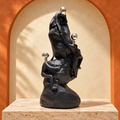 Sculpture décorative famille en ascension – Noir et argenté