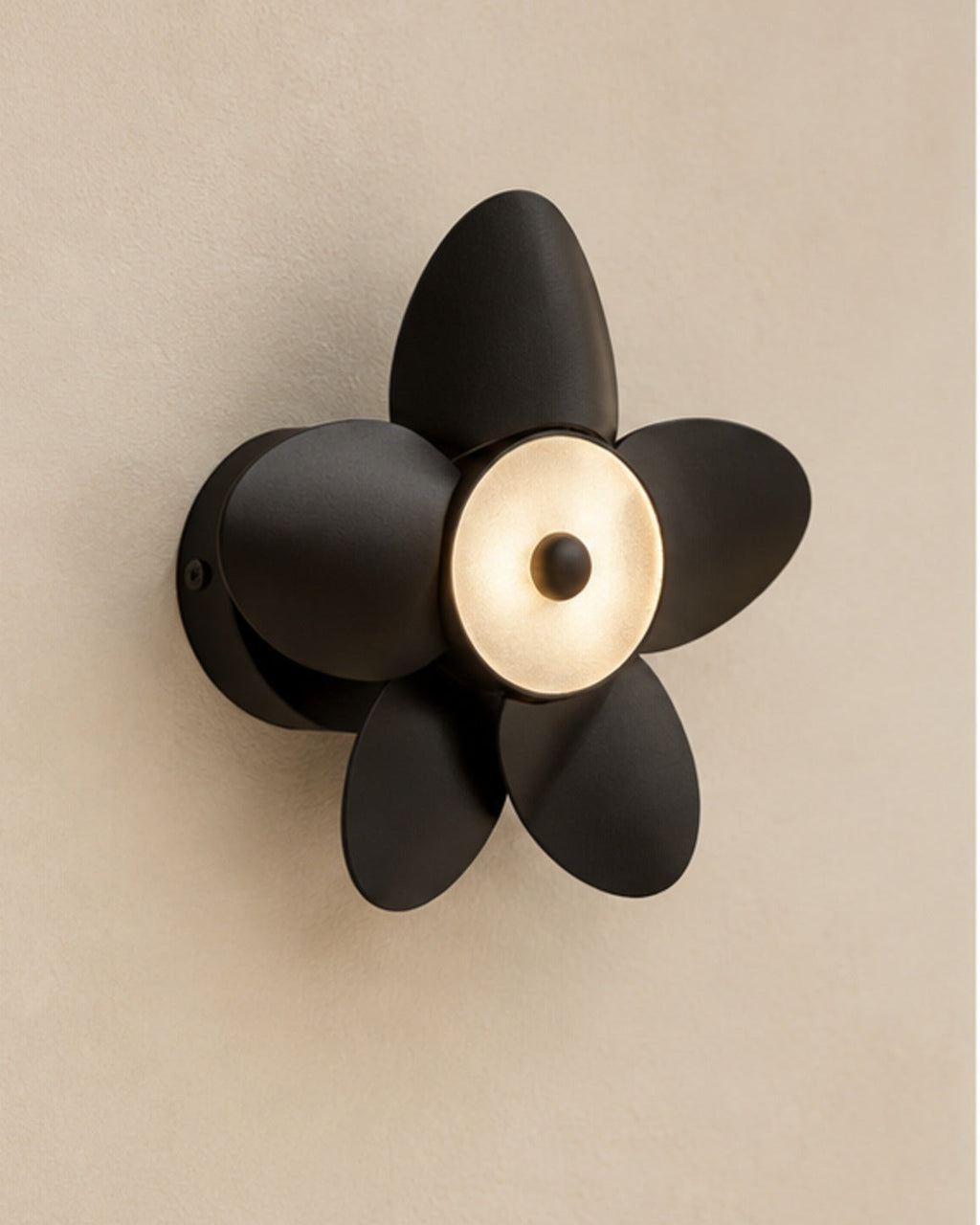 Applique murale LED noire en forme de fleur | Atlas Maison