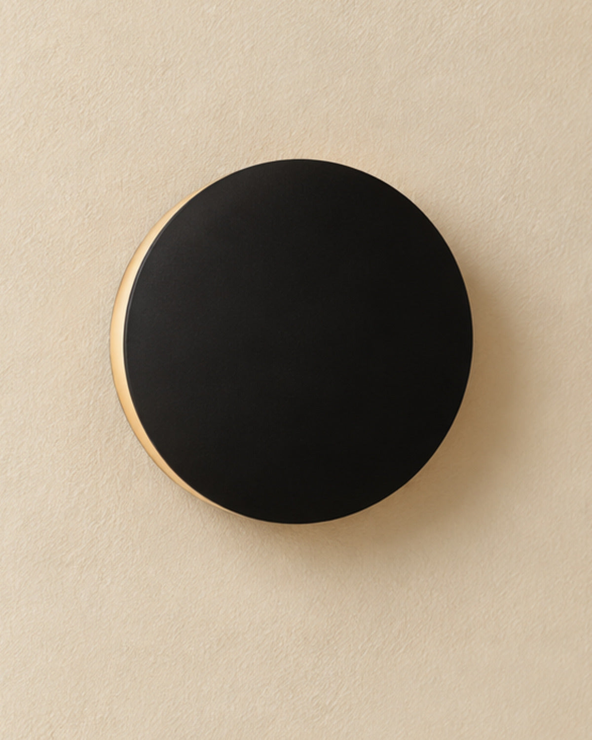 Applique murale LED ronde noire | Atlas Maison