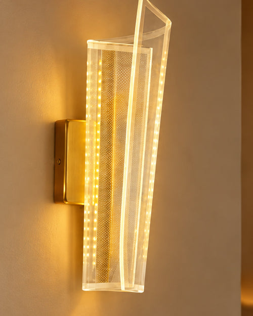 Applique murale LED dorée et transparente | Atlas Maison