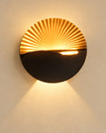 Applique murale LED noire et dorée solaire | Atlas Maison