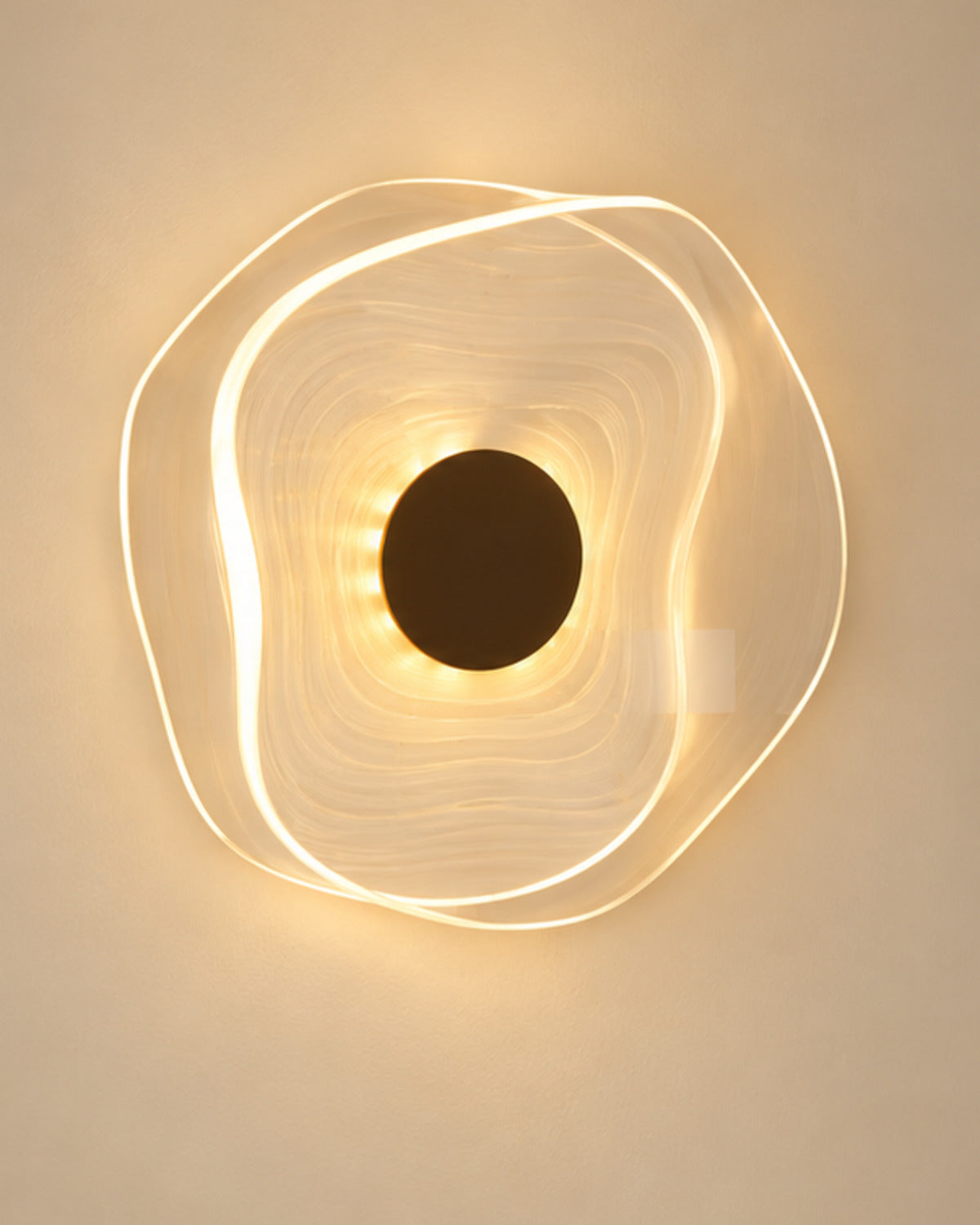 Applique murale LED transparente et ondulée | Atlas Maison
