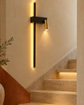 Applique murale LED verticale noire et dorée | Atlas Maison