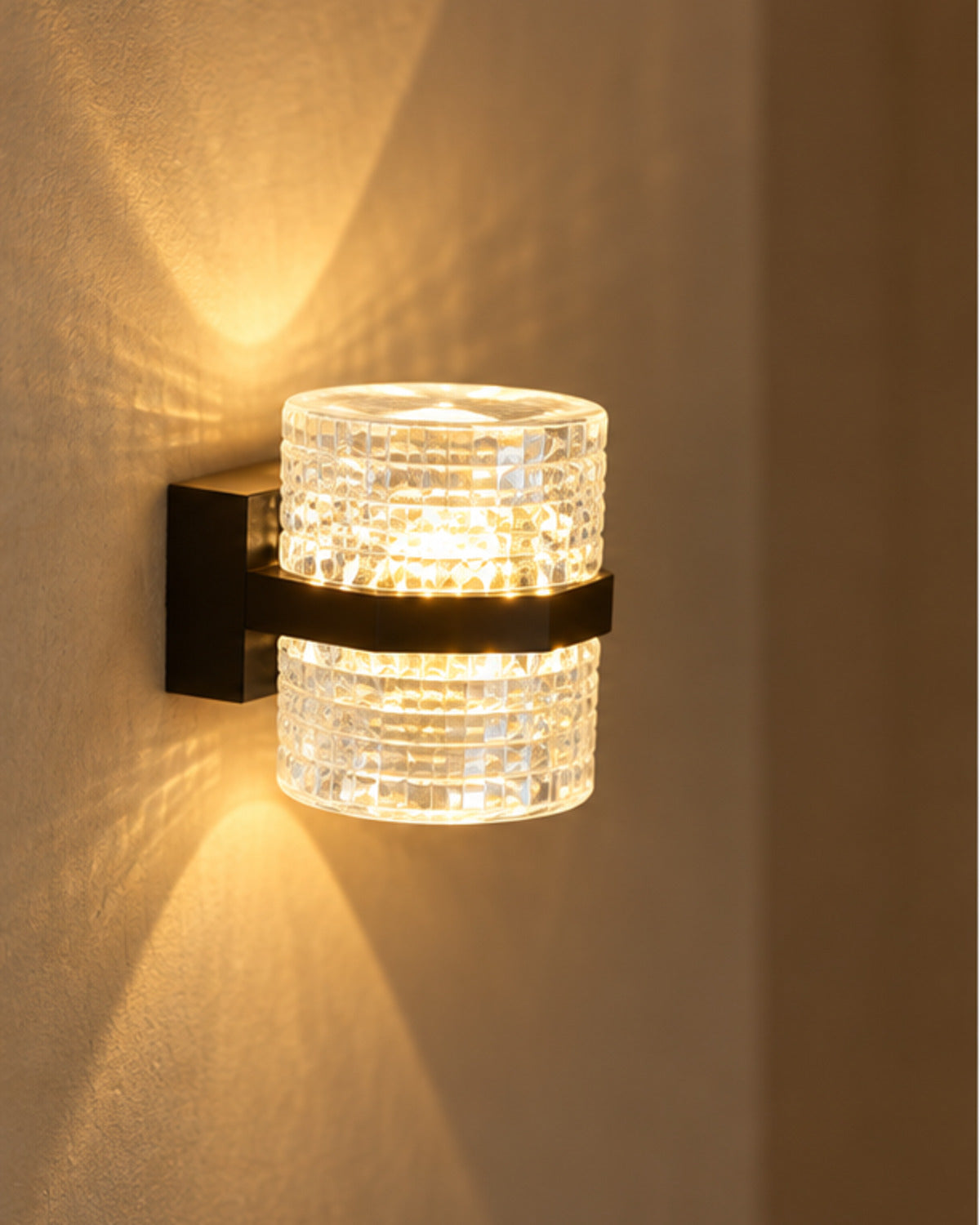 Applique murale LED transparente effet cristal | Atlas Maison