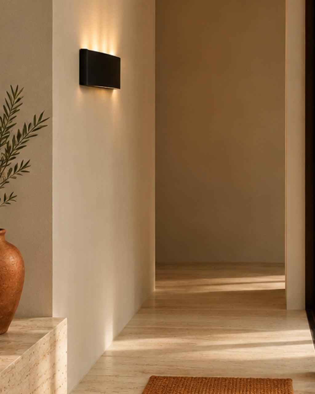 Applique murale LED noire incurvée | Atlas Maison